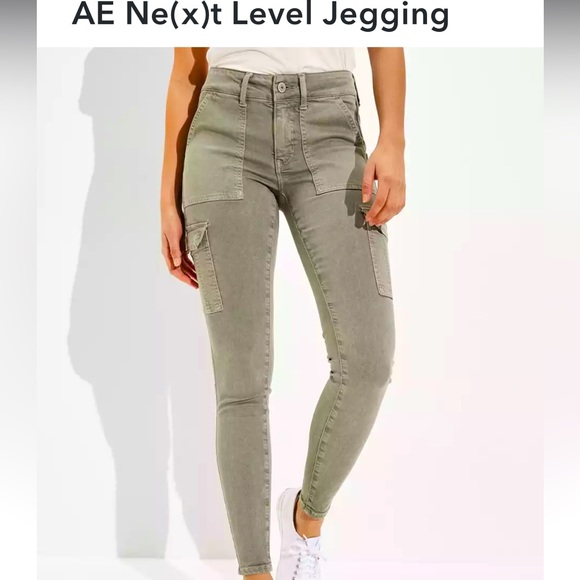 American Eagle Outfitters Denim - AE (American Eagle) Ne(x)t Level Jegging Size: 10 Regular gray washed